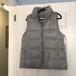 Old Navy Light Gray Puffer Vest